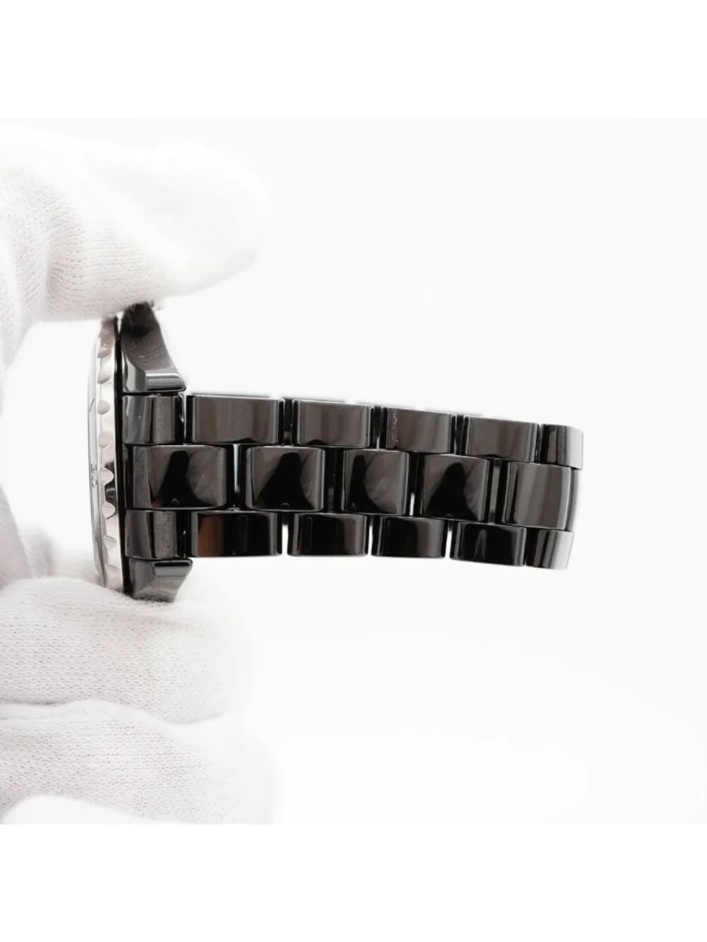 Chanel Diamond Black Dial Watch